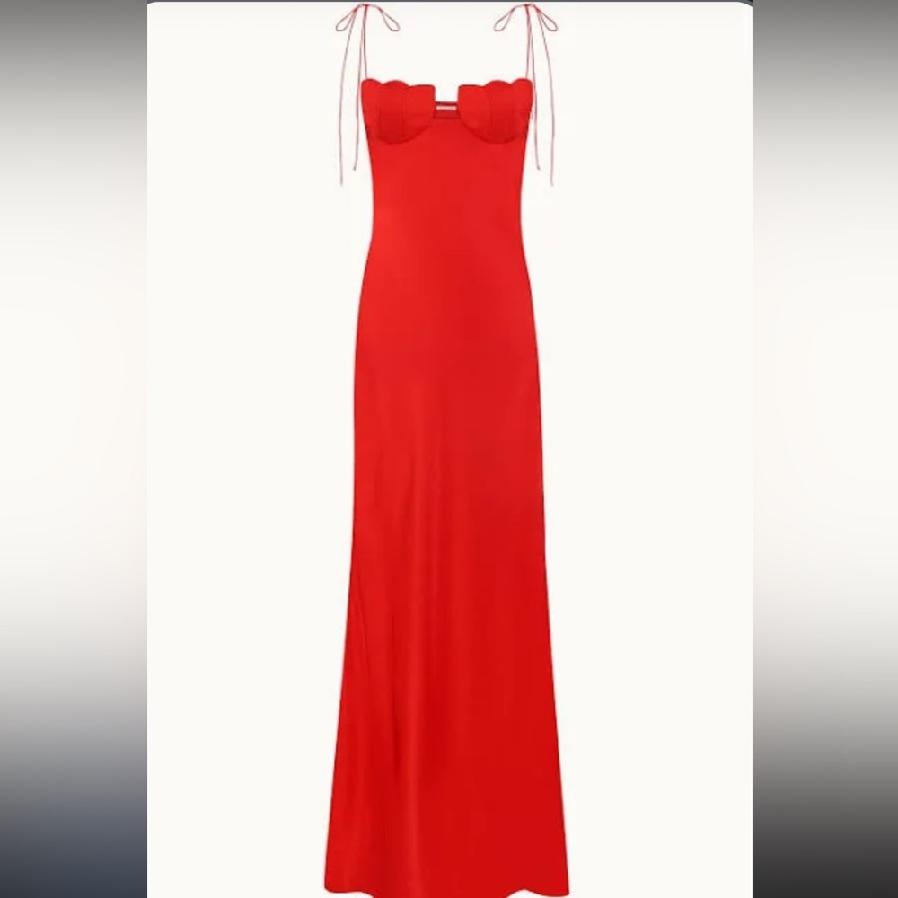 Elegant Red Maxi Skirt